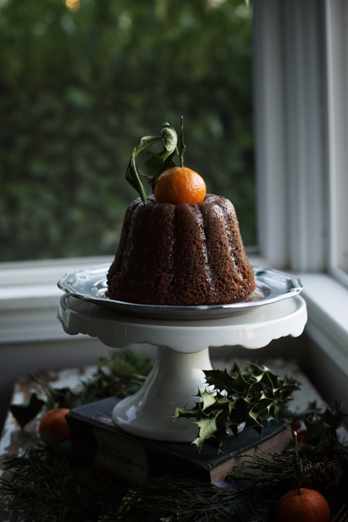 cranberry gingerbread steamed pudding with whiskey and cider molasses hard sauce // ohhoneybakes.com