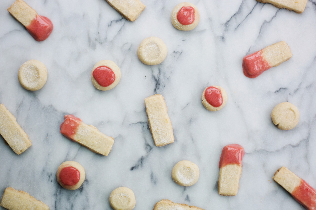 salted citrus shortbread with blood orange star anise curd // ohhoneybakes.com
