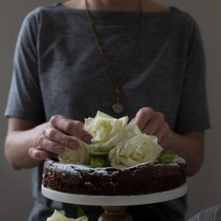 a deliciously simple chocolate cake