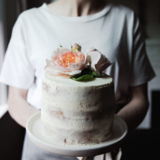 ohhoneybakes.com // strawberry and apricot cake with whipped mascarpone cream (gluten-free)
