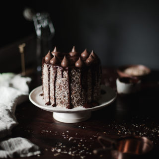 chocolate cake with almond and coconut cream (gluten-free)